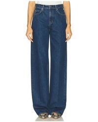 GRLFRND - Rey Mid Rise Trouser En Color Azul Talla (También En 25, 26, 27, 28, 29) - Lyst