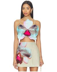 AMUR - Maisie 3D Orchid Top - Lyst