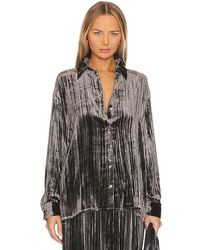 Enza Costa - Silk Textured Velvet Shirt - Lyst