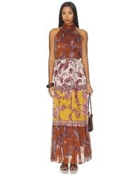 Hemant & Nandita - Halter Neck Tiered Maxi Dress - Lyst
