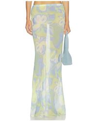 Runaway the Label - Cyrus Low Waist Sheer Maxi Skirt - Lyst