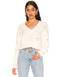 525 - Distressed Shaker V-Neck Sweater - Lyst