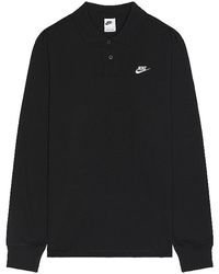 Nike - Club (nsw) Long-sleeve Knit Polo - Lyst