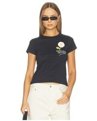 Ganni - Basic Cotton Jersey Baby Fit Crochet Patch T-Shirt - Lyst