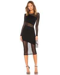 h:ours - ROBE MANCHES LONGUES LAVO en Black - Lyst