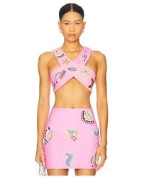 Oceanus - Shell Hand Beaded Top - Lyst