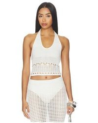 Tularosa - Sellia Pointelle Halter Top - Lyst