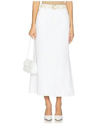 FRAME - Falda Flounce En Color Blanco Talla En - Lyst