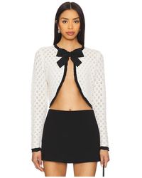 Alice + Olivia - Cárdigan Tipo Shrug. Dannie En Color Ivory Talla En - Lyst