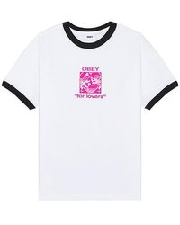Obey - Bigwig For Lovers Ringer Tee - Lyst