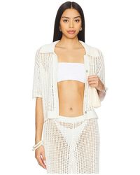 La Porte - Ophelia Windowpane Knit Top - Lyst