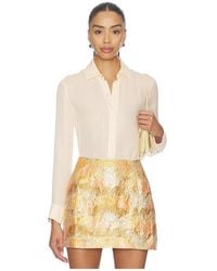 RENGGLI - Silk Georgette Button Up Shirt - Lyst