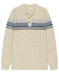 Marine Layer - Ellias Chest Stripe Sweater Polo - Lyst