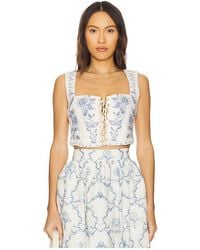 Agua Bendita - Cornalina Floritura Corset Top - Lyst