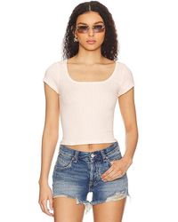 Free People - X Intimately Fp End Game Pointelle Baby Tee - Lyst