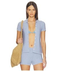 SRG - Gidget Knit Polo Cardigan - Lyst