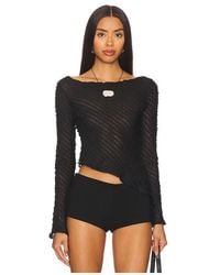 superdown - Fringe Trim Lace Top - Lyst