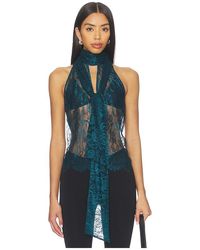 L'Agence - 'Agence Reece Tie Neck Sleeveless Blouse - Lyst