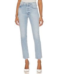 Agolde - Riley High Rise Straight Crop Jeans En Color Denim Claro Talla (También En 33, 34) - Lyst