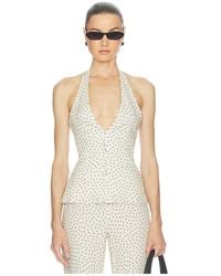 AEXAE - Linen Halter Neck Top - Lyst