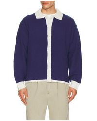 BOUND - Oxford Wool Button Up Knit Shirt - Lyst