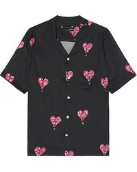 AllSaints - Ikuma Breakup Short Sleeve Shirt - Lyst