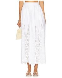 Susana Monaco - Embroidered Poplin Maxi Skirt - Lyst