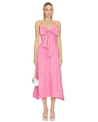 Elliatt - Miri V-Neck Bow Midi Dress - Lyst