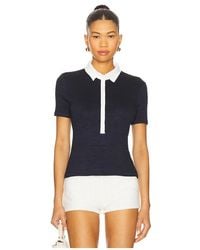 Rag & Bone - Knit Button Short Sleeve Polo Top - Lyst