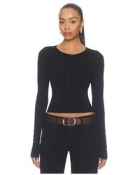 Enza Costa - Silk Rib Essential Cardigan - Lyst