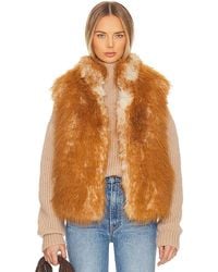 Jocelyn - Long Hair Faux Fur Reversible Vest - Lyst
