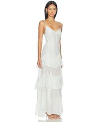 floral lace up maxi dress Giselle Tulle Render Floral Print Cutout Waist Back Lace-up Maxi Dress –  roschic