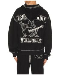TRUE RELIGION - Sudadera Con Capucha Con Cremallera Super Qt En Color Negro Talla (También En S, M, Xl/1X) - Lyst