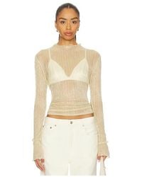 Lovers + Friends - Edie Top en Metallic Gold - Lyst