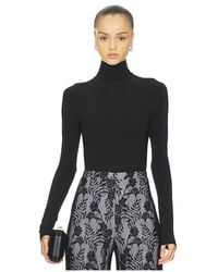 Norma Kamali - Body De Cuello Alto Y Manga Larga En Color Negro Talla (También En M, S, Xl, Xs) - Lyst