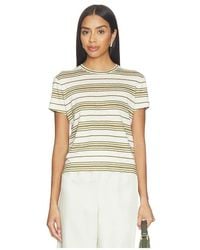 FRAME - The Linen Baby Tee - Lyst