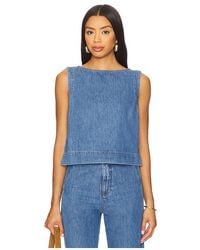 Joe's Jeans - Boat Neck Denim Shell Top - Lyst