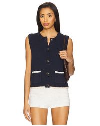 Autumn Cashmere - Top Chaleco En Color Azul Marino Talla En - Lyst