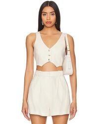 Amanda Uprichard - Ethan Cropped Vest - Lyst