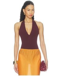 Commando - Ballet Deep Plunge Halter Bodysuit - Lyst