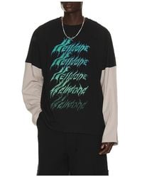 we11done - Crayon Multi Logo Long-Sleeved T-Shirt - Lyst