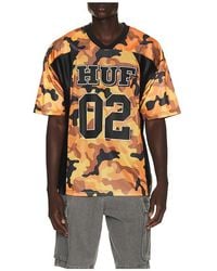 Huf - Camo Football Jersey Tee - Lyst