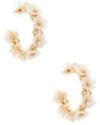 BaubleBar - Bridal Floral Hoop Earrings - Lyst
