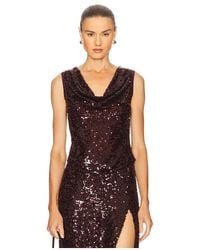 LAPOINTE - Sequin Cowl Neck Top - Lyst