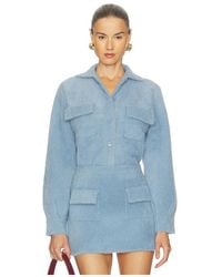 Susana Monaco - Fuzzy Sweater Cargo Jacket - Lyst