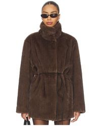 LPA - Maria Faux Fur Coat - Lyst