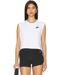 Nike - Club Cropped Sleeveless T-shirt - Lyst