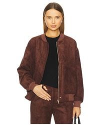 Amanda Uprichard - X Revolve Vero Suede Bomber Jacket - Lyst