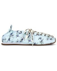 Ganni - Lace Up Sporty Ballerina Sneaker - Lyst