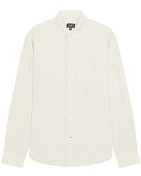 Club Monaco - Long Sleeve Solid Linen Shirt - Lyst